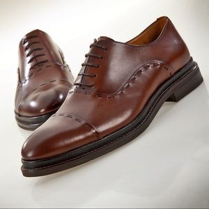 Natha Men’s Stitched Leather Oxford Shoe Sz 13